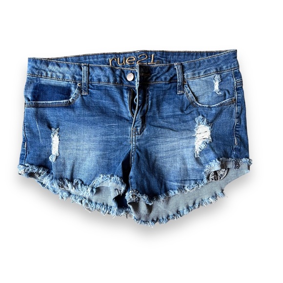 Rue21 Pants - Rue21 Women’s Hotpants Denim Jean Shorts Dark Wash Cut-Off Daisy Dukes Sze 11/12